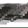 Mexen Velar Duo sliding shower enclosure 90 x 80 cm, graphite, gold - 871-090-080-42-50