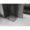 Mexen Velar Duo sliding shower cabin 100 x 90 cm, graphite, gold - 871-100-090-42-50