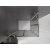Mexen Velar Duo sliding shower cabin 100 x 90 cm, graphite, gold - 871-100-090-42-50
