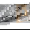 Mexen Rio square shower cabin 90 x 90 cm, white stripes, chrome + tray, white - 860-090-090-01-20-4510