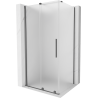 Mexen Velar sliding shower cabin 120 x 110 cm, frost, gun metal - 871-120-110-31-95