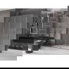 Mexen Velar shower enclosure sliding 130 x 70 cm, frost, gun metal - 871-130-070-31-95