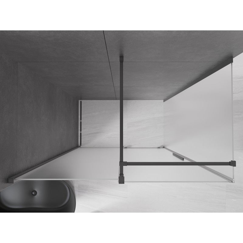 Mexen Velar Sliding Shower Enclosure 130 x 70 cm, Frosted, Gun Metal - 871-130-070-31-95