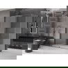 Mexen Velar sliding shower enclosure 140 x 70 cm, frost, gun metal - 871-140-070-31-95