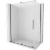 Mexen Velar sliding shower cabin 140 x 85 cm, frost, gun metal - 871-140-085-31-95