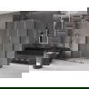 Mexen Velar sliding shower cabin 140 x 90 cm, frost, gun metal - 871-140-090-31-95