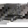 Mexen Velar Duo sliding shower cabin 90 x 90 cm, graphite, brushed gold - 871-090-090-42-55