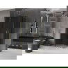 Mexen Velar Duo sliding shower cabin 90 x 80 cm, graphite, brushed gold - 871-090-080-42-55