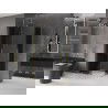 Mexen Velar Duo sliding shower cabin 90 x 80 cm, graphite, brushed gold - 871-090-080-42-55