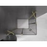 Mexen Velar Duo sliding shower enclosure 100 x 90 cm, graphite, brushed gold - 871-100-090-42-55