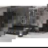 Mexen Velar Duo sliding shower enclosure 80 x 80 cm, graphite, brushed gold - 871-080-080-42-55