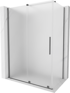 Mexen Velar sliding shower enclosure 150 x 85 cm, frost, gun metal - 871-150-085-31-95