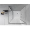 Mexen Rio Square Shower Enclosure 90 x 90 cm, Frosted, Chrome + Rio Shower Tray, White - 860-090-090-01-30-4510