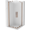 Mexen Velar Duo sliding shower cabin 90 x 90 cm, frost, rose gold - 871-090-090-32-60