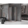 Mexen Velar Duo sliding shower cabin 90 x 90 cm, frost, rose gold - 871-090-090-32-60