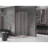 Mexen Velar Duo sliding shower cabin 90 x 90 cm, frost, rose gold - 871-090-090-32-60