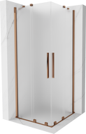 Mexen Velar Duo sliding shower cabin 80 x 80 cm, frost, rose gold - 871-080-080-32-60