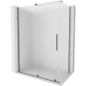 Mexen Velar sliding shower cubicle 160 x 90 cm, frost, gun metal - 871-160-090-31-95