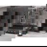Mexen Velar Duo sliding shower enclosure 90 x 80 cm, graphite, rose gold - 871-090-080-42-60