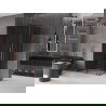 Mexen Velar Duo sliding shower cabin 100 x 90 cm, graphite, rose gold - 871-100-090-42-60