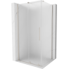 Mexen Velar sliding shower enclosure 90 x 110 cm, frost, brushed nickel - 871-090-110-31-97