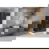 Mexen Rio square shower cubicle 80 x 80 cm, Graphite, Chrome + shower tray Rio, White - 860-080-080-01-40-4510
