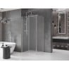 Mexen Velar sliding shower cabin 90 x 110 cm, frost, brushed nickel - 871-090-110-31-97