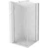 Mexen Velar Sliding Shower Enclosure 100 x 100 cm, Frosted, Brushed Nickel - 871-100-100-31-97