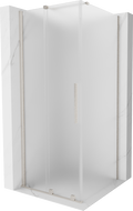 Mexen Velar sliding shower enclosure 100 x 100 cm, frost, brushed nickel - 871-100-100-31-97