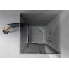 Mexen Rio square shower cubicle 90 x 90 cm, Graphite, Chrome + shower tray Rio, White - 860-090-090-01-40-4510