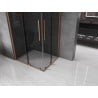 Mexen Velar Duo sliding shower enclosure 100 x 90 cm, graphite, brushed copper - 871-100-090-42-65