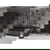 Mexen Velar Duo sliding shower cabin 100 x 90 cm, graphite, brushed copper - 871-100-090-42-65