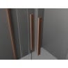 Mexen Velar Duo sliding shower enclosure 100 x 90 cm, graphite, brushed copper - 871-100-090-42-65