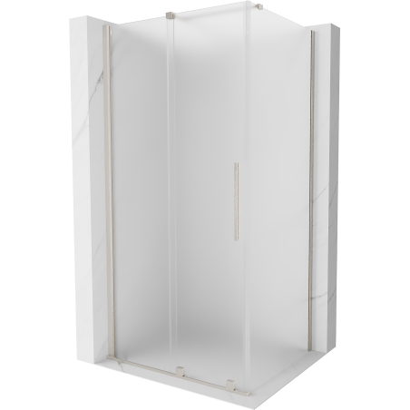 Mexen Velar sliding shower cabin 120 x 85 cm, frost, brushed nickel - 871-120-085-31-97