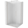 Mexen Velar sliding shower enclosure 120 x 90 cm, frost, brushed nickel - 871-120-090-31-97