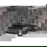 Mexen Velar Duo sliding shower cabin 100 x 90 cm, frost, brushed gun gray - 871-100-090-32-66