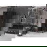 Mexen Velar Duo sliding shower enclosure 80 x 80 cm, graphite, brushed gun gray - 871-080-080-42-66