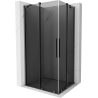 Mexen Velar Duo sliding shower enclosure 100 x 90 cm, graphite, brushed gun gray - 871-100-090-42-66