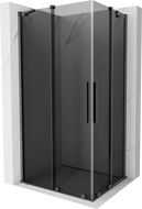 Mexen Velar Duo sliding shower enclosure 100 x 90 cm, graphite, brushed gun gray - 871-100-090-42-66