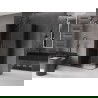 Mexen Velar Duo Shower Enclosure Sliding 100 x 90 cm, Graphite, Brushed Gun Gray - 871-100-090-42-66