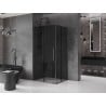 Mexen Velar Duo sliding shower enclosure 100 x 90 cm, graphite, brushed gun gray - 871-100-090-42-66