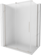 Mexen Velar Sliding Shower Cabin 140 x 70 cm, Frosted, Brushed Nickel - 871-140-070-31-97