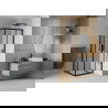 Mexen Rio square shower cabin 70 x 70 cm, transparent, black - 860-070-070-70-00