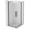 Mexen Velar Duo sliding shower cabin 100 x 100 cm, frost, black - 871-100-100-32-70