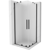 Mexen Velar Duo sliding shower enclosure 90 x 90 cm, frost, black - 871-090-090-32-70