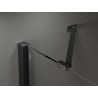 Mexen Velar Duo sliding shower enclosure 90 x 90 cm, frost, black - 871-090-090-32-70
