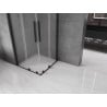 Mexen Velar Duo sliding shower enclosure 90 x 90 cm, frost, black - 871-090-090-32-70