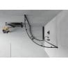 Mexen Rio semi-circular shower cabin 80 x 80 cm, transparent, black - 863-080-080-70-00