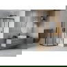 Mexen Rio semi-circular shower cabin 80 x 80 cm, transparent, black - 863-080-080-70-00