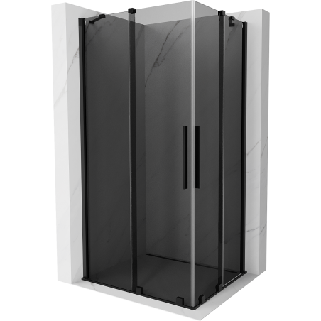 Mexen Velar Duo sliding shower cabin 90 x 80 cm, graphite, black - 871-090-080-42-70